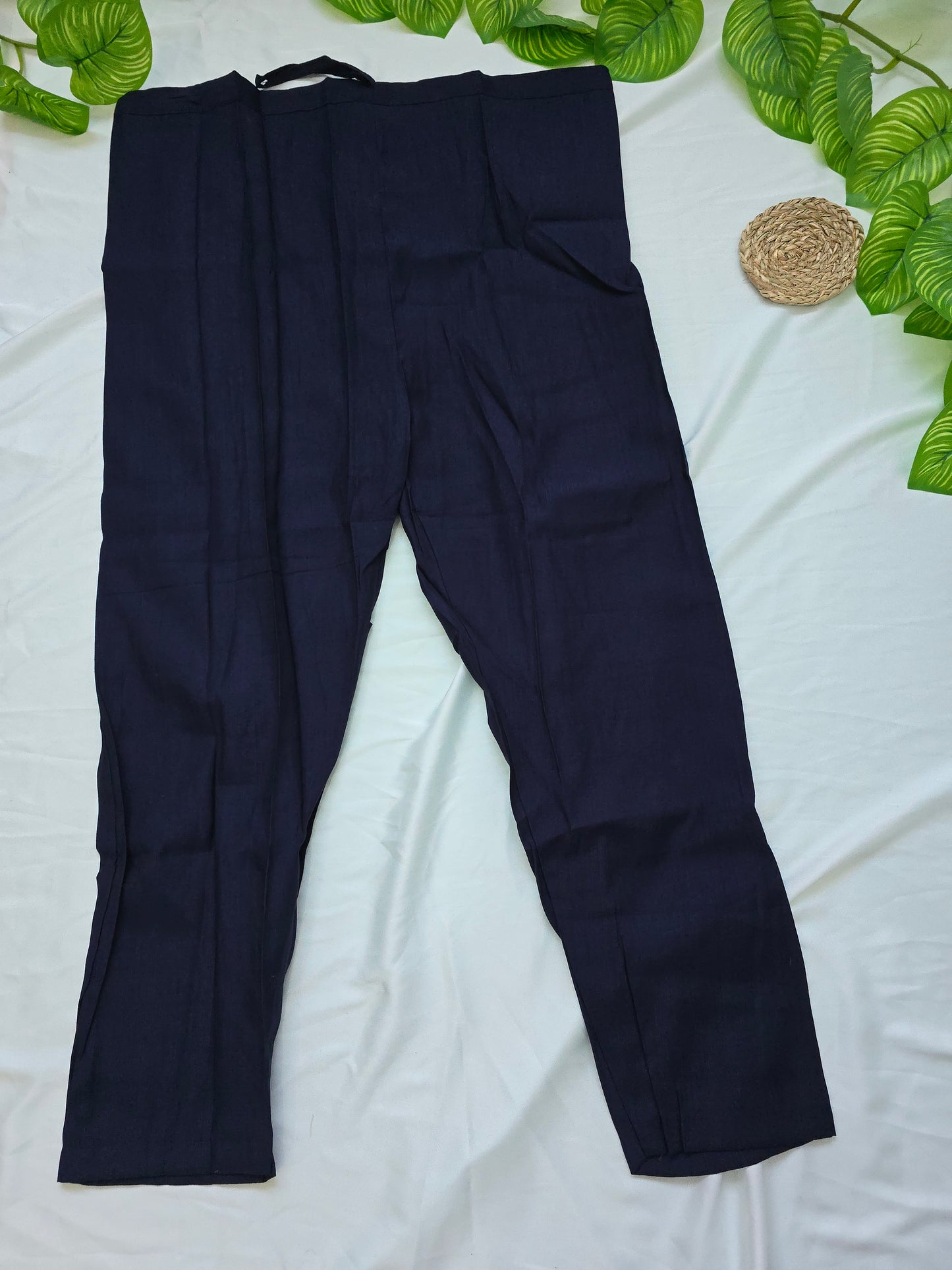 Navy Blue Colour Cotton cord set with lining top and pocket pant | 3/4th Sleeve | Item Code-COS04
