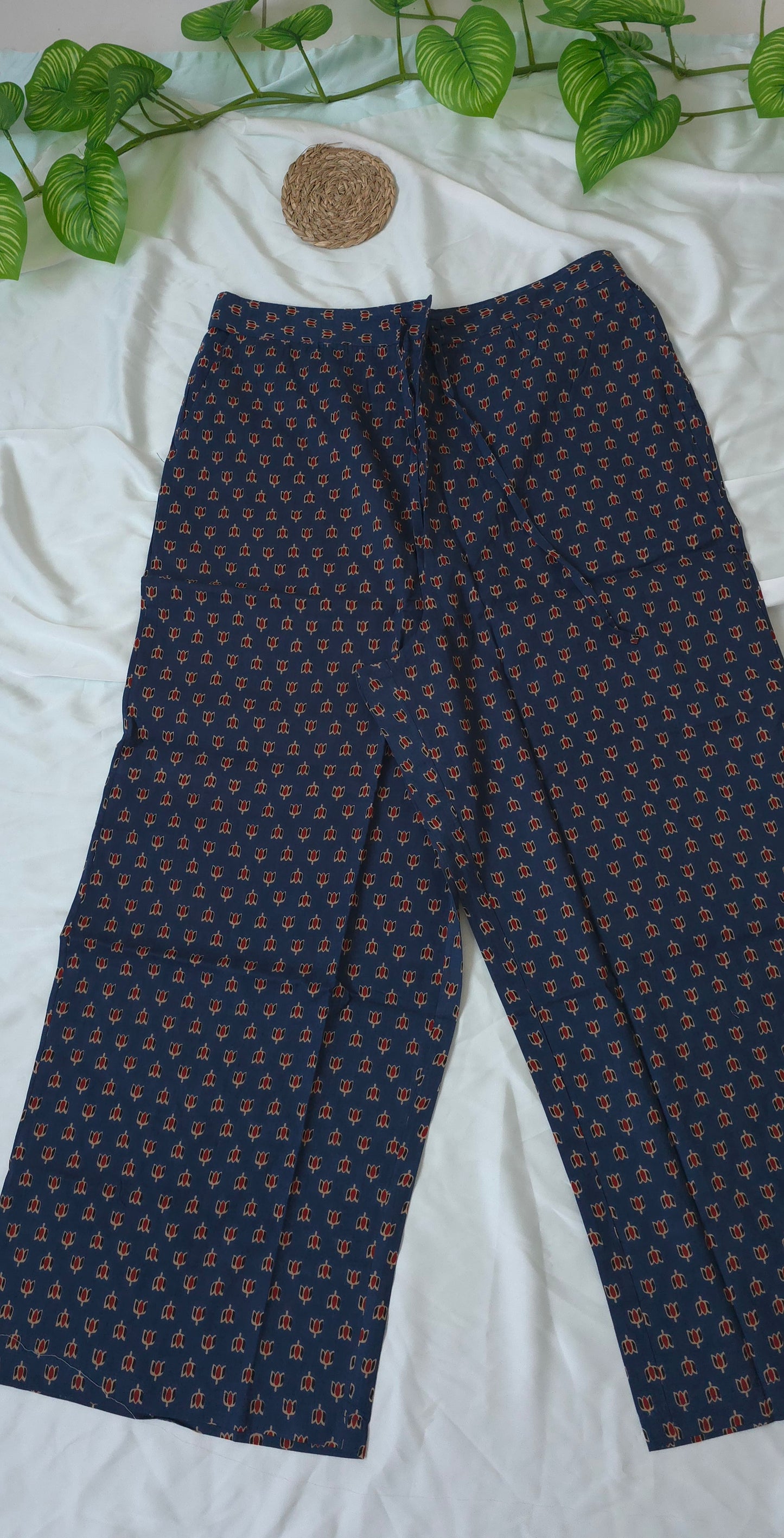 Cotton 3 piece churidar set | 3/4sleeve | Navy blue color Aline Churidar | Itemcode-COS20