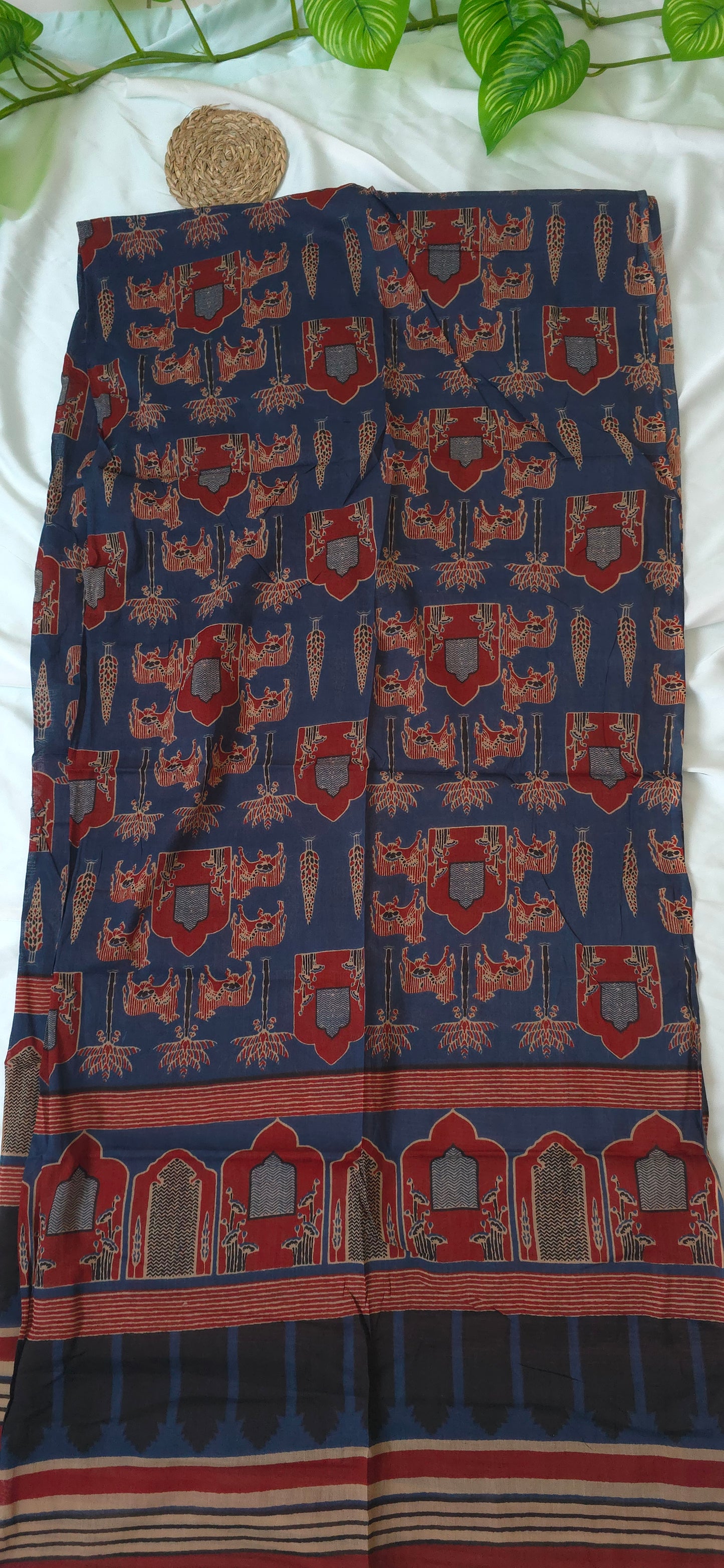 Cotton 3 piece churidar set | 3/4sleeve | Navy blue color Aline Churidar | Itemcode-COS20