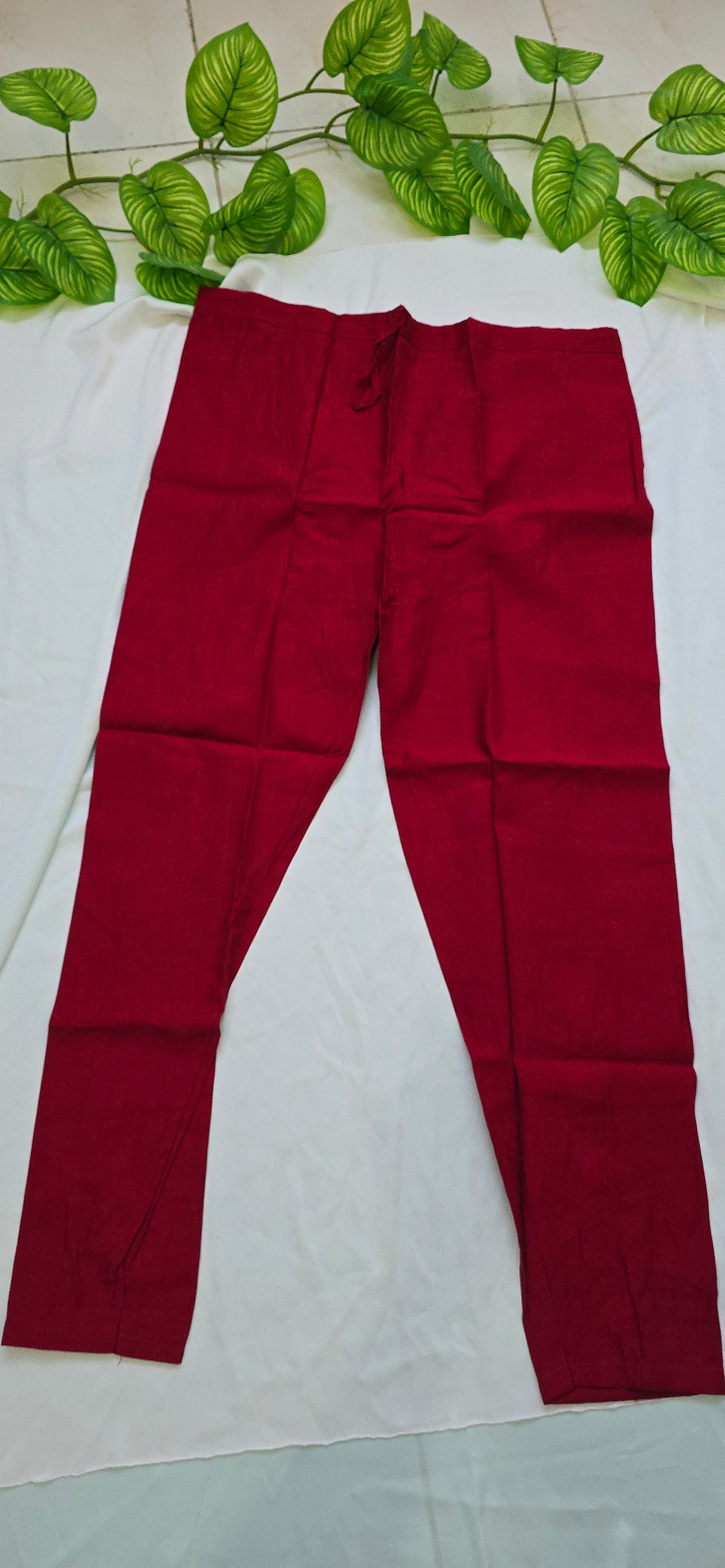 Maroon Colour Cotton cord set with linning top and pocket pant | 3/4 sleeve, Elegant and Super floral pattern 2 piece set |  item code-COS05