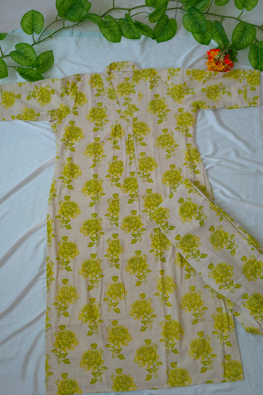 Flex Cotton Cord set | 2 piece set with pocket pant | 3/4 Sleeve | Item code - COS12