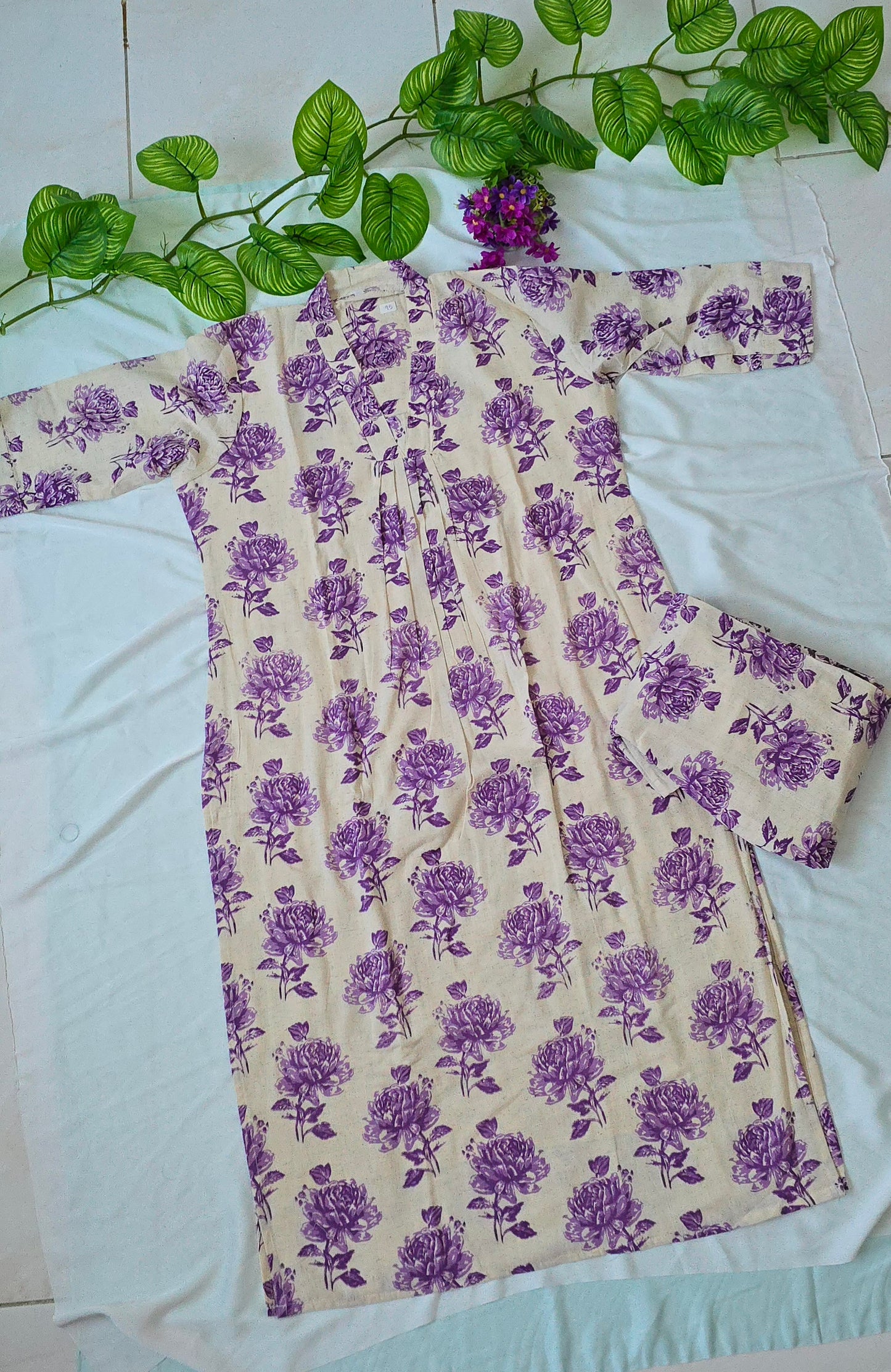 Flex Cotton Cord set | 2 piece set with pocket pant | 3/4 Sleeve | Item code-COS11