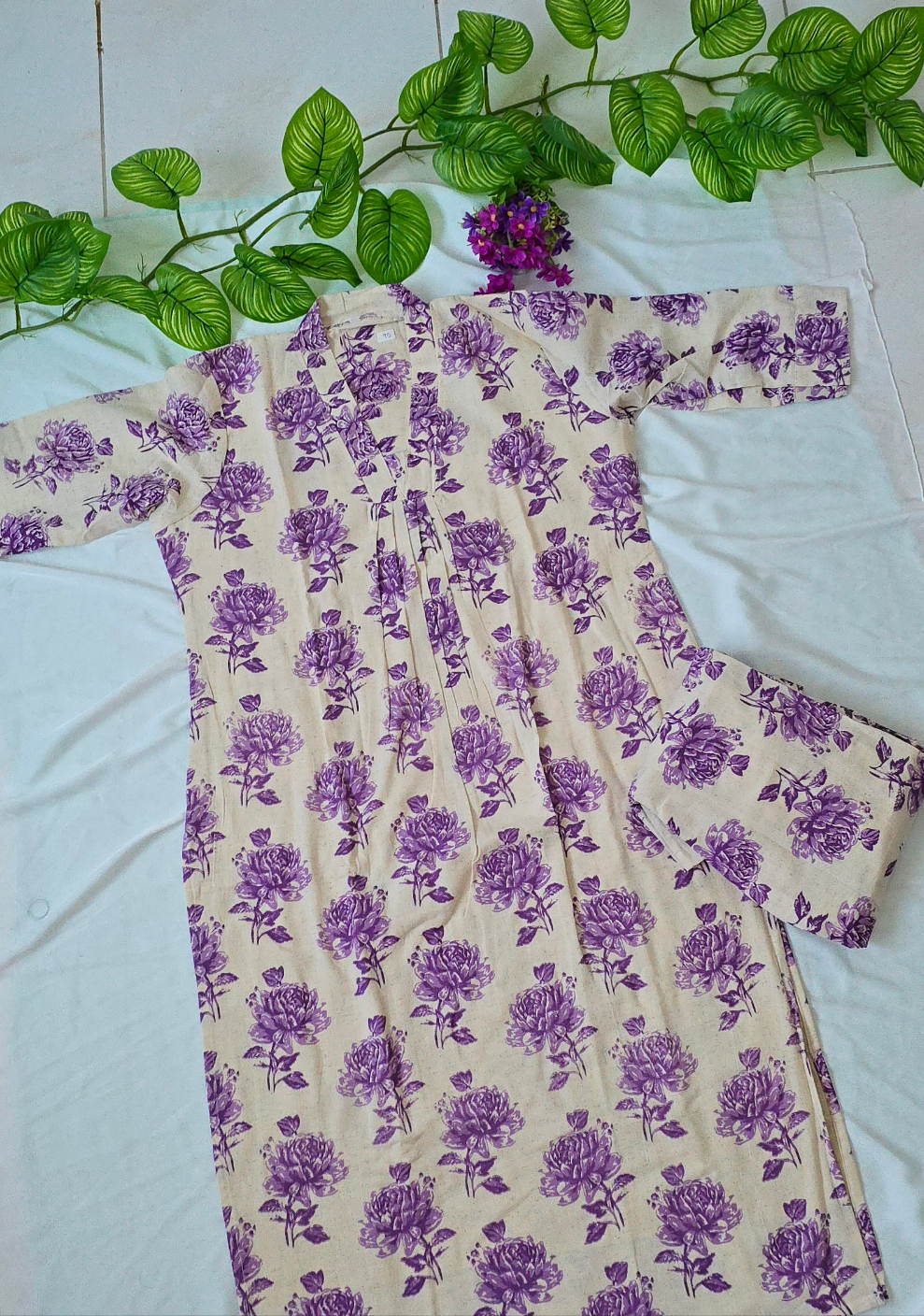 Flex Cotton Cord set | 2 piece set with pocket pant | 3/4 Sleeve | Item code-COS11